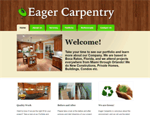 Tablet Screenshot of eagercarpentry.com
